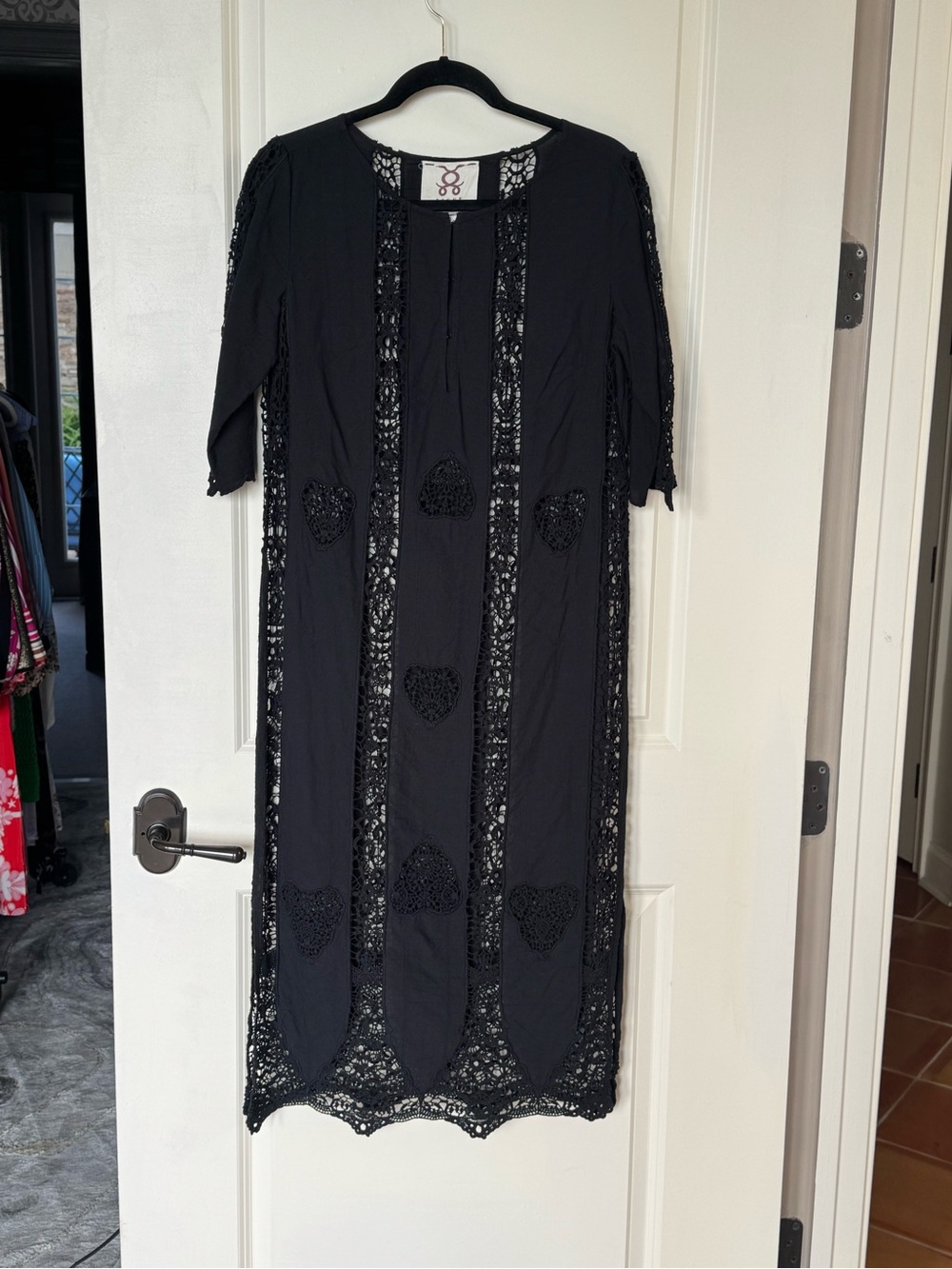 Figue Cotton and Lace Kaftan / Coverup, Sz S
